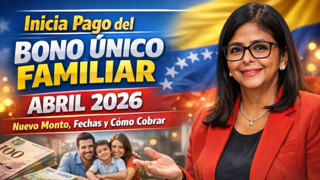 Inicia Pago del Bono Único Familiar Abril 2026 - Nuevo Monto, Fechas y Cómo Cobrar
