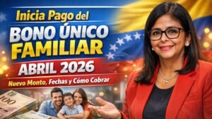 Inicia Pago del Bono Único Familiar Abril 2026 - Nuevo Monto, Fechas y Cómo Cobrar